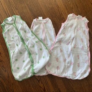 aden + anais | Small, 0-6 Months Light Muslin Cotton Sleep Sacks, Lot of 3